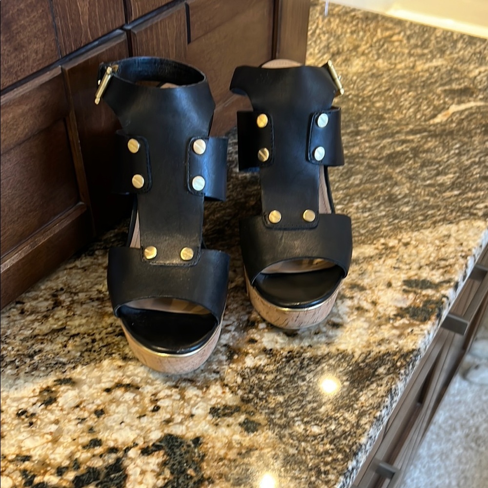 Guess Black Platform Sandals